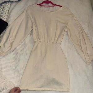 Lovers and Friends Cream Sweatshirt Dress